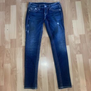 True Religion Womens World Tour Jeans Dark Wash Size 28x30 RN#112790 CA#30427